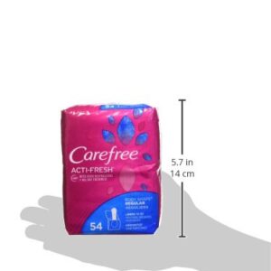 Carefree Body Shape Pant Liners, Regular, Multicolor Unscented 54 Count (Pack of 1)