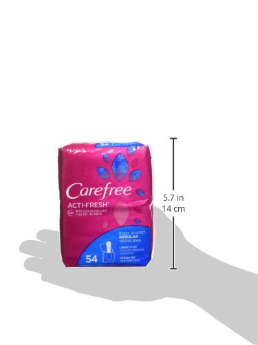 Carefree Body Shape Pant Liners, Regular, Multicolor Unscented 54 Count (Pack of 1)