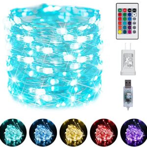 Minetom Color Changing Fairy String Lights: 66 Feet 200 Led Waterproof Twinkle Lights with Remote and Plug and 4 Light Modes for Craft Bedroom Ceiling Wedding Christmas 16 Colors