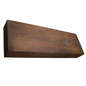 wilson rustic farmhouse shelf solid wood beam – 3″x 7.5″ – 8″x 48″ fireplace mantel shelf, coffee (1 piece)