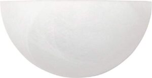 capital lighting 1681mw crescent modern minimalistic faux white alabaster glass bowl wall sconce, 1-light 100 watt, 5″h x 10″w, matte white