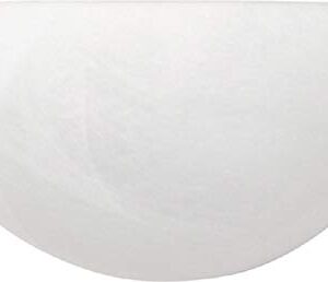 Capital Lighting 1681MW Crescent Modern Minimalistic Faux White Alabaster Glass Bowl Wall Sconce, 1-Light 100 Watt, 5"H x 10"W, Matte White