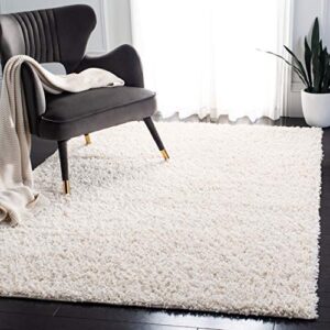safavieh venus shag collection 2’7″ x 5′ ivory vns520a solid non-shedding living room bedroom dining room entryway plush 1.8-inch thick area rug