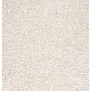 SAFAVIEH Venus Shag Collection 2'7" x 5' Ivory VNS520A Solid Non-Shedding Living Room Bedroom Dining Room Entryway Plush 1.8-inch Thick Area Rug