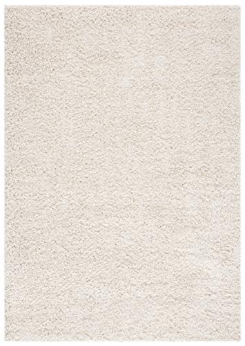 SAFAVIEH Venus Shag Collection 2'7" x 5' Ivory VNS520A Solid Non-Shedding Living Room Bedroom Dining Room Entryway Plush 1.8-inch Thick Area Rug