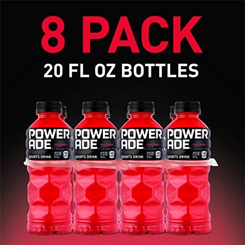 POWERADE, Electrolyte Enhanced Sports Drinks w/ Vitamins, Fruit Punch, 20 Fl Oz (Pack of 8)