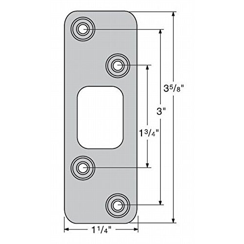 Kwikset 83223-690 Venetian Bronze Strike Plate Deadbolt Round Corner Strike 83223