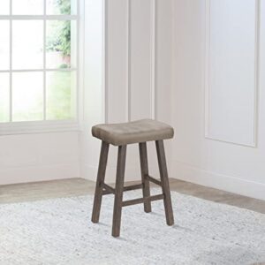 Hillsdale Furniture Saddle Counter Stool, Rustic Gray