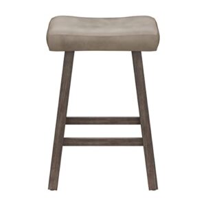 Hillsdale Furniture Saddle Counter Stool, Rustic Gray