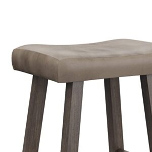 Hillsdale Furniture Saddle Counter Stool, Rustic Gray