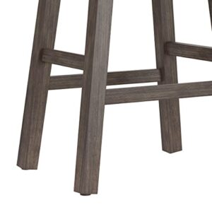 Hillsdale Furniture Saddle Counter Stool, Rustic Gray