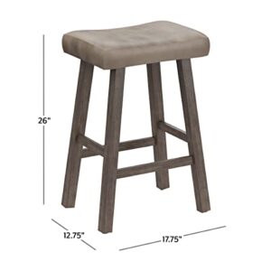 Hillsdale Furniture Saddle Counter Stool, Rustic Gray