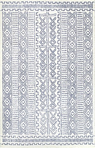 nuLOOM Evita Hand Tufted Wool Area Rug, 4' x 6', Ivory