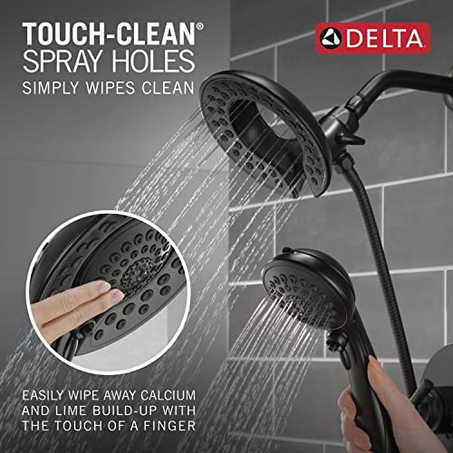 Delta Faucet Saylor 17 Series Black Shower Valve Trim Kit withIn2ition 2-in-1 Shower Head with Handheld Spray, Shower Faucet Set, Shower Head and Handle, Matte Black T17235-BL-I (Valve Not Included)