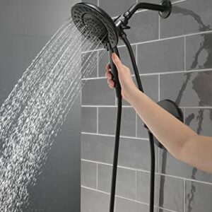 Delta Faucet Saylor 17 Series Black Shower Valve Trim Kit withIn2ition 2-in-1 Shower Head with Handheld Spray, Shower Faucet Set, Shower Head and Handle, Matte Black T17235-BL-I (Valve Not Included)