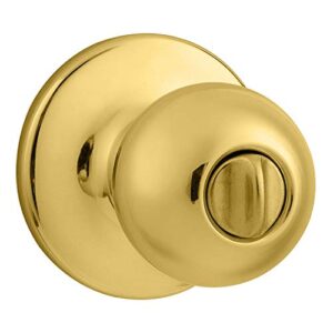 kwikset 93001-873 polo bed & bath knob in polished brass