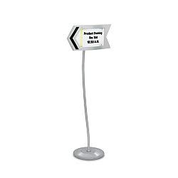 safco products 4169gr customizable arrow sign, gray