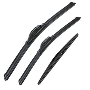 3 wipers replacement for 2017-2021 honda crv cr-v, windshield wiper blades original equipment replacement – 26″/17″/12″ (set of 3) u/j hook