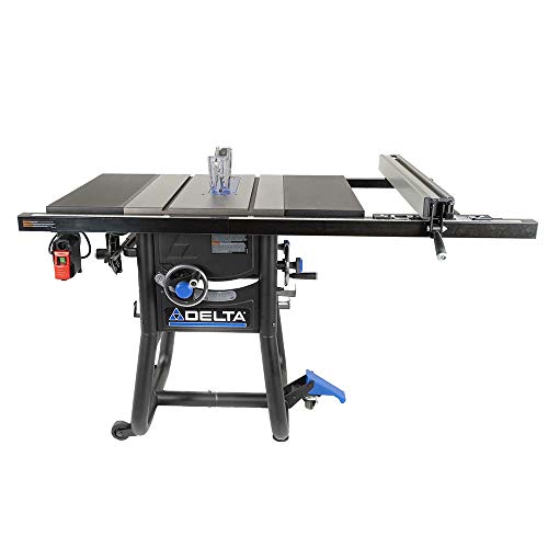 Delta 36-5100T2 Contractor Table Saw with 30" Rip Capacity and Cast Extension Wings