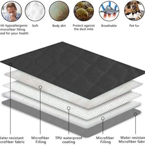 SUNNYTEX Waterproof & Reversible Dog Bed Cover Pet Blanket Sofa, Couch Cover Mattress Protector Furniture Protector for Dog, Pet, Cat(52"*82",Dark Grey/Grey)