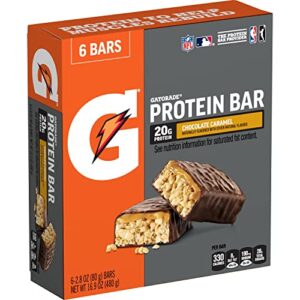 gatorade whey protein recover bars, chocolate caramel, 6 count
