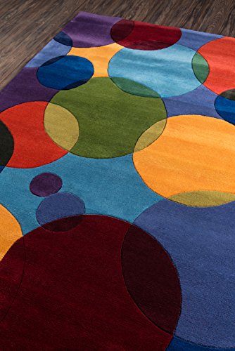 Momeni Rugs New Wave Collection, 100% Wool Hand Carved & Tufted Contemporary Area Rug, 2' x 3', Multicolor