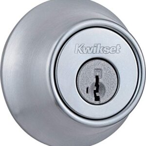 Kwikset 96600-729 600 Deadbolt One Side, Featuring Smartkey Re-Key Security, Satin Chrome