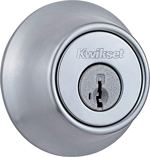 Kwikset 96600-729 600 Deadbolt One Side, Featuring Smartkey Re-Key Security, Satin Chrome