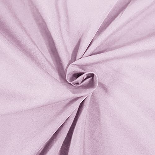 SUPERIOR Cotton Percale Deep Pocket Sheet Set, Twin, Lilac, 3-Pieces