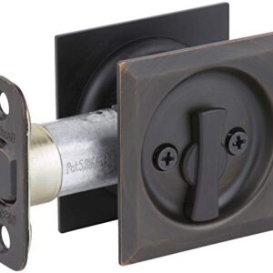 Kwikset 335SQT-11P Privacy Pocket Door Locks, Venetian Bronze