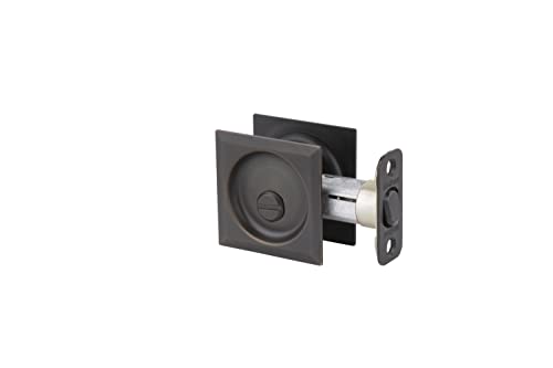 Kwikset 335SQT-11P Privacy Pocket Door Locks, Venetian Bronze