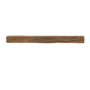 AZ Faux High-Density Polyurethane Faux Fireplace Mantel for Interior Decor | Lightweight Rustic Floating Wood Beam with Mounting Strip and Touch-Up Kit | Old English | 48" L x 4" W x 4" H | Burnished