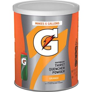 gatorade thirst quencher drink, orange, 51 fluid ounce powder, 1 count