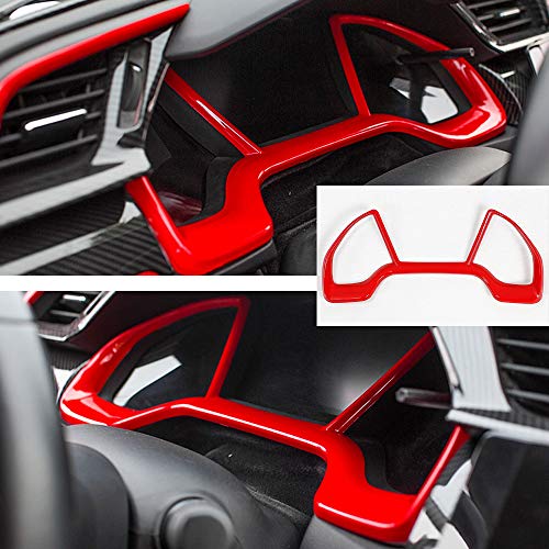 BOYUER 15PCS Civic Interior Full Accessories Center Console Gear Box Cover Trim Steering Wheel Trims Decoration Stickers for 10th Gen Honda Civic 2021 2020 2019 2018 2017 2016(RED)