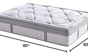 Classic Brands Gramercy Cool Gel Memory Foam and Innerspring Hybrid 14-Inch Euro Pillow Top Mattress | Bed-in-a-Box Queen