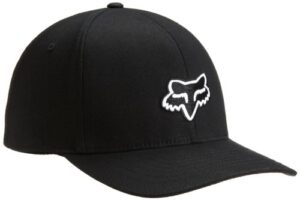 fox racing mens legacy flexfit hat baseball cap, black, small-medium