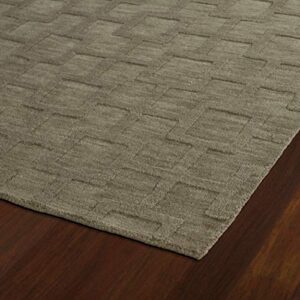 kaleen rugs imprints modern collection ipm07-27 taupe hand tufted rug, 2’6″ x 8′