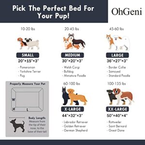 OhGeni Orthopedic Dog Bed for Large Dogs with Plush Egg Foam Support, Waterproof and Machine Washable Removable Bed Cover, Softer Than Memory Foam for Calming and Relaxing Sleep