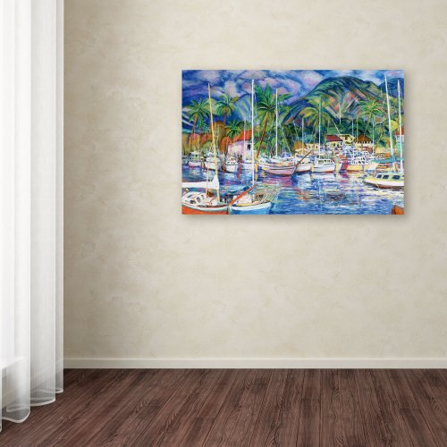 Lahaina Marina by Manor Shadian, 16 by 24-Inch Canvas Wall Art