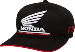 fox racing big boys’ honda fanwear flexfit hats,one size,black