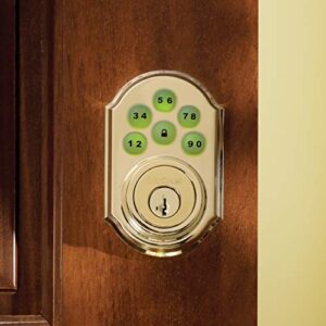 Kwikset 99100-077 SmartCode 910 Z-Wave Plus Deadbolt, P, Lifetime Polished Brass, Z-Wave Plus