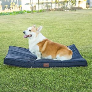 Tail Stories Outdoor All Weather Dog Bed, Waterproof Dog Bed for Large Dogs, Orthopedic Egg Foam Pet Bed with Washable and Removable Oxford Cooling Cover