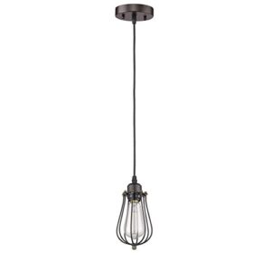 chloe lighting ch858020rb05-dp1 industrial industrial-style 1 light rubbed bronze ceiling mini pendant 5″ shade