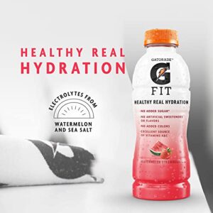 Gatorade Fit Electrolyte Beverage, Healthy Real Hydration, Cherry Lime, 16.9.oz Bottles (12 Pack)