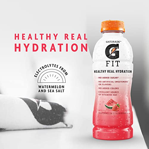 Gatorade Fit Electrolyte Beverage, Healthy Real Hydration, Cherry Lime, 16.9.oz Bottles (12 Pack)