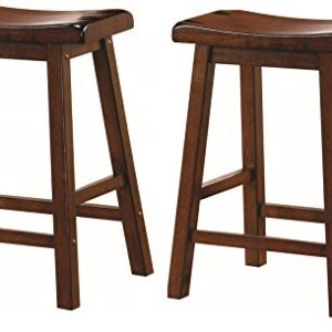 Coaster Home Furnishings Durant Coaster Wooden Counter Stools Chestnut (Set of 2) 24"Walnut
