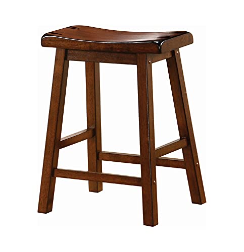 Coaster Home Furnishings Durant Coaster Wooden Counter Stools Chestnut (Set of 2) 24"Walnut