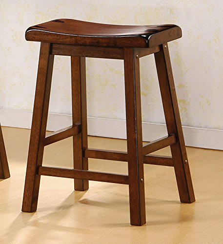 Coaster Home Furnishings Durant Coaster Wooden Counter Stools Chestnut (Set of 2) 24"Walnut