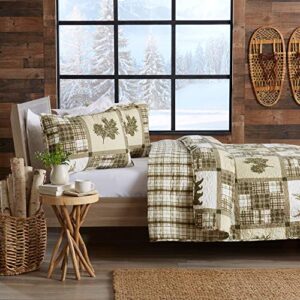 Great Bay Home Lodge Bedspread King Size Quilt with 2 Shams. Cabin 3-Piece Reversible All Season Quilt Set. Rustic Quilt Coverlet Bed Set. Stonehurst Collection.