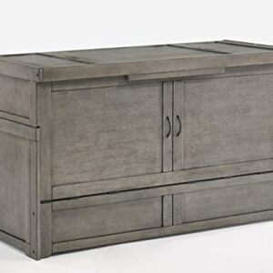 Night & Day Murphy Cube Queen Cabinet Bed Professionally Assembled by SDS Cabinet Beds with Custom 6" Memory Foam Mattress (Limited & Exclusive to SDS, Rustic Gray Finish)